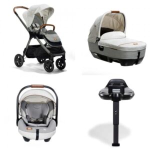 Trio Finiti con i-Level Recline e Calmi + Base Encore Joie Signature oyster
