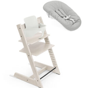 Sedia Tripp Trapp Stokke sbiancato + Newborn set + Baby set
