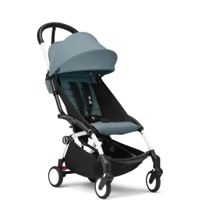 Passeggino Yoyo3 Stokke aqua telaio bianco