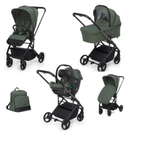 Trio TicToc i-Size FoppaPedretti olive con borsa e coprigambe