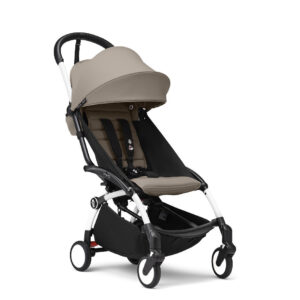 Passeggino Yoyo3 Stokke taupe telaio bianco