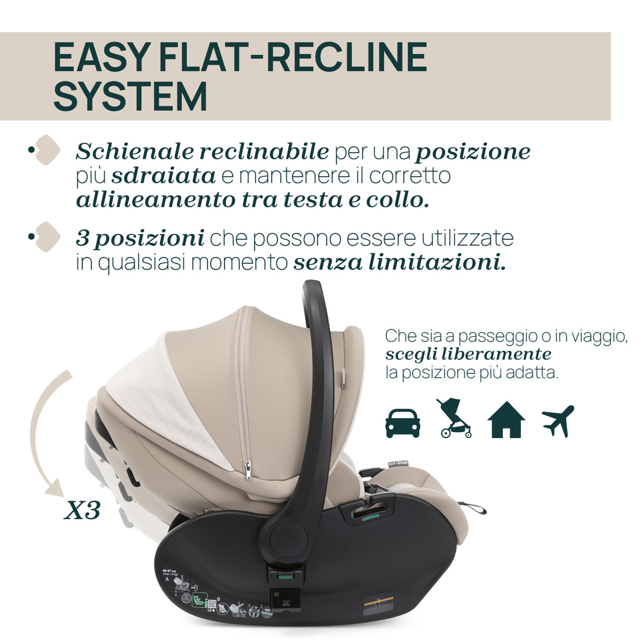 Trio Bellagio Gran Comfort con First Chicco black satin - immagine 3