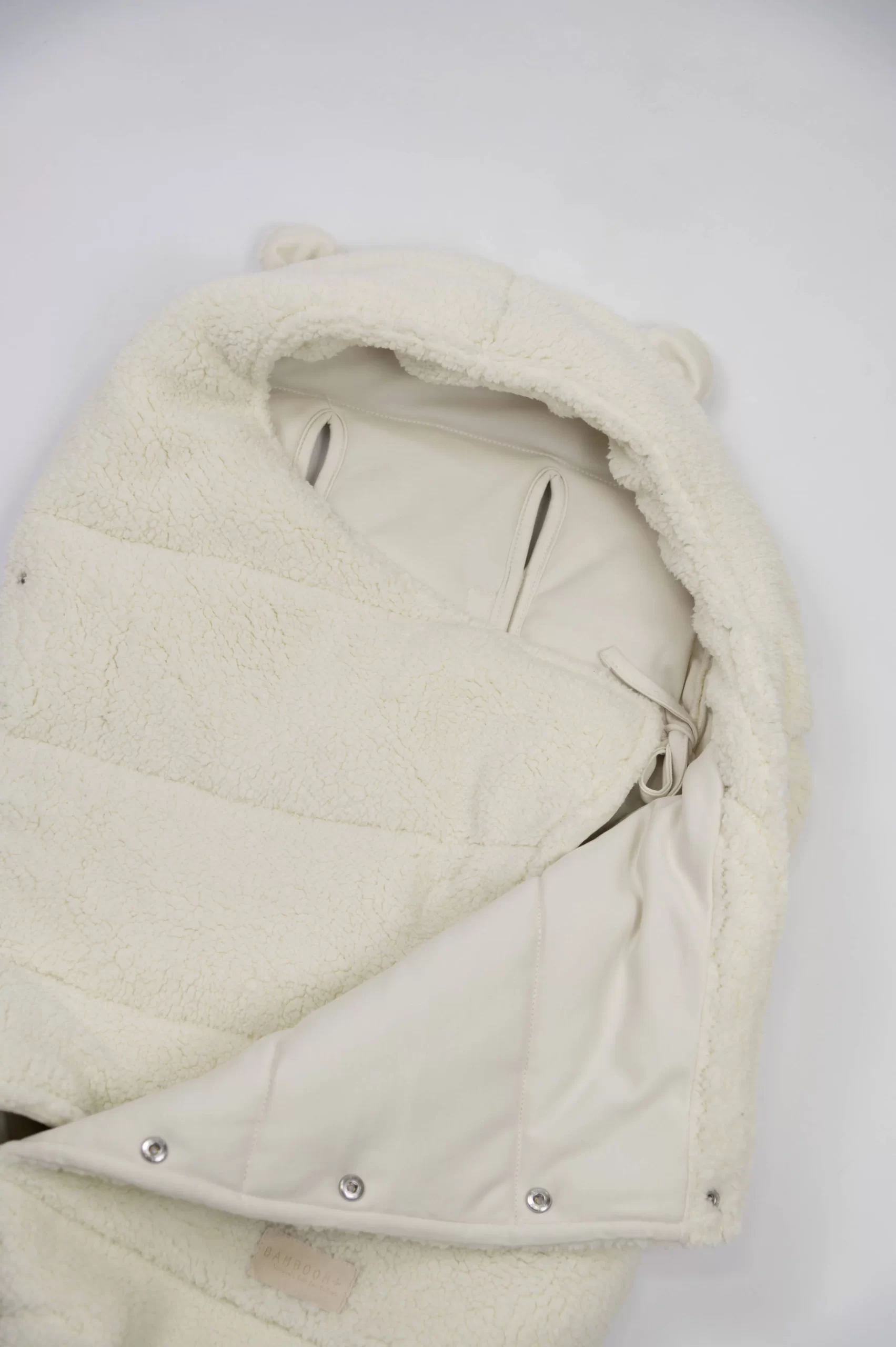 Sacco Igloo Teddy Newborn Bamboom warm white 345 - immagine 3