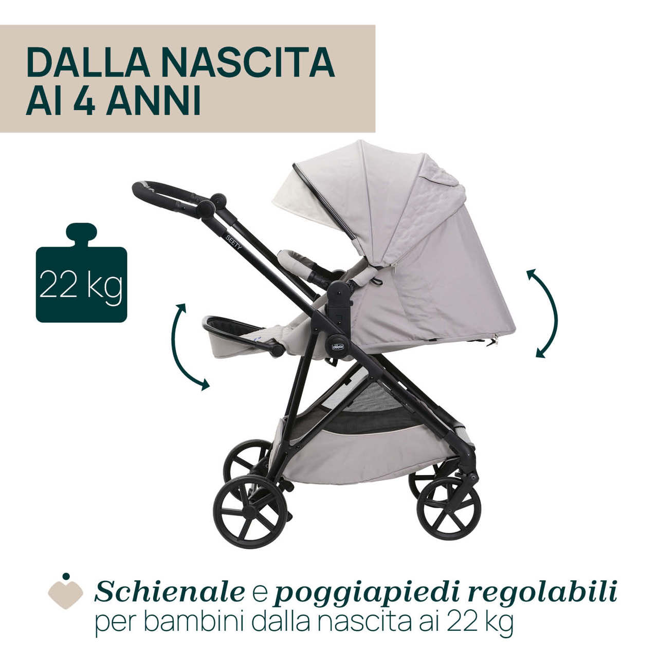 Trio Seety Chicco florence beige con s.auto Kory Essential - immagine 4