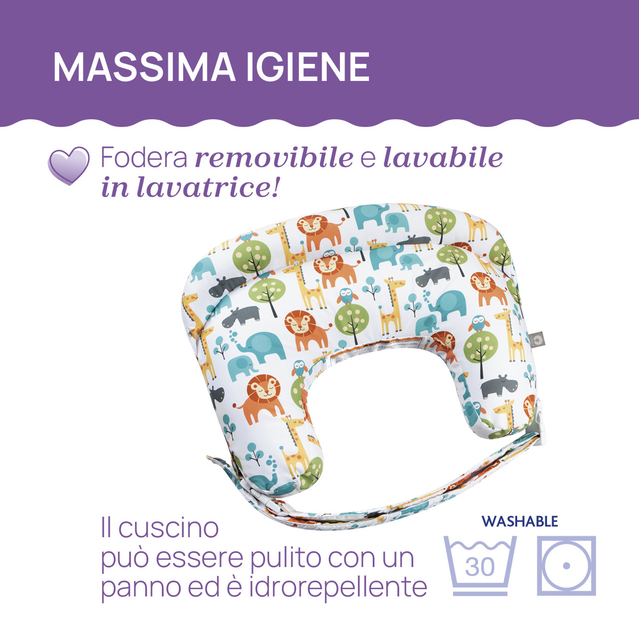 Cuscino allattamento Boppy De Luxe Chicco clouds - immagine 3