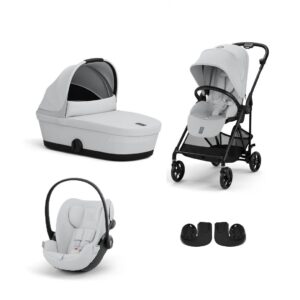 Trio Melio carbon Cybex fog grey con Cloud G i-Size